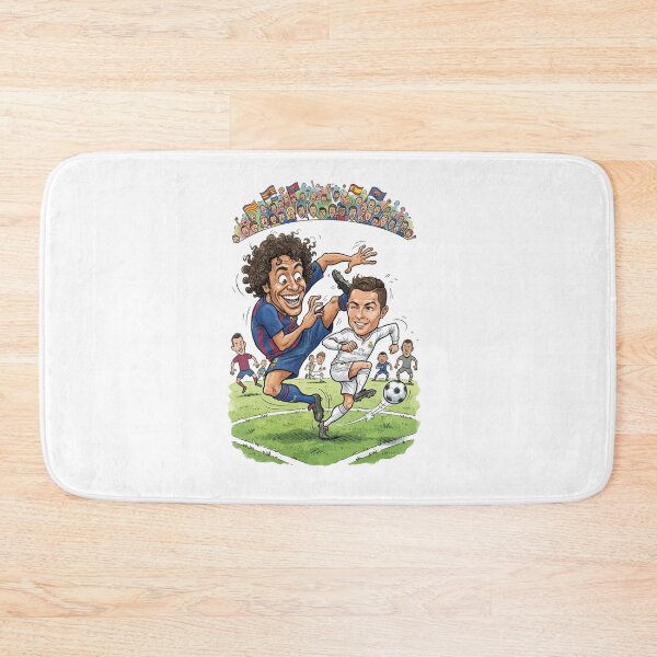 Item preview, El Clasico Football Caricature - Puyol vs Cristiano Ronaldo Funny Art designed and sold by annaarthk.