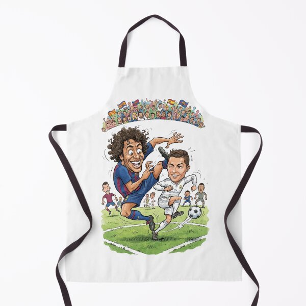 Item preview, El Clasico Football Caricature - Puyol vs Cristiano Ronaldo Funny Art designed and sold by annaarthk.