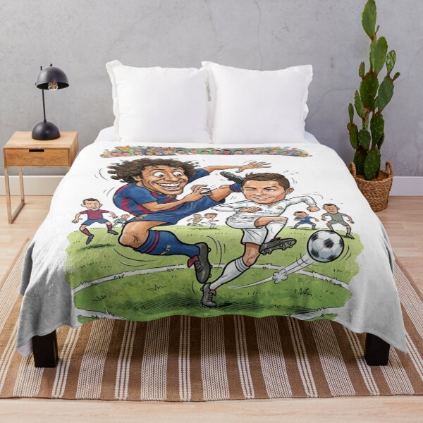Item preview, El Clasico Football Caricature - Puyol vs Cristiano Ronaldo Funny Art designed and sold by annaarthk.
