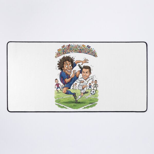 Item preview, El Clasico Football Caricature - Puyol vs Cristiano Ronaldo Funny Art designed and sold by annaarthk.