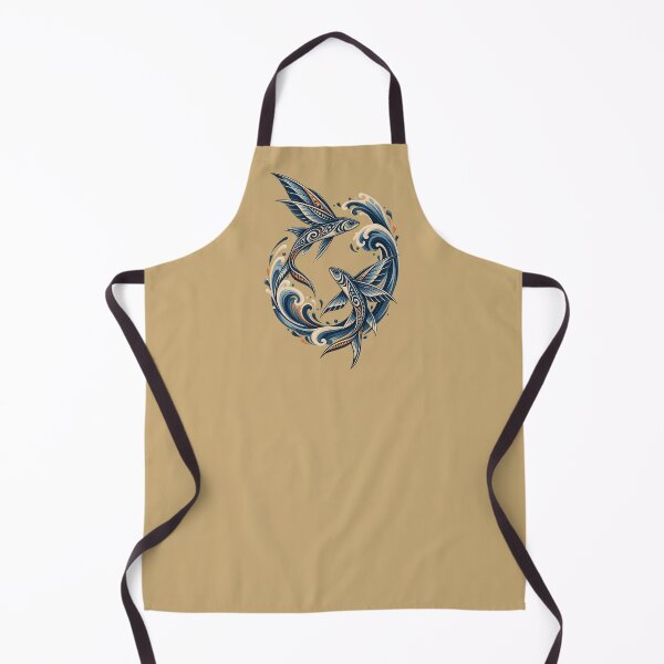 Item preview, Maori Flying Fish Duo – Dynamic Ocean Wave designed and sold by SilentPowerArt.
