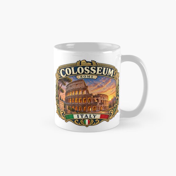 Item preview, Colosseum Rome Vintage Travel Badge | Italy Landmark Retro Souvenir Sticker designed and sold by DreamPaw Studio.