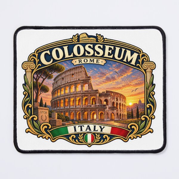 Item preview, Colosseum Rome Vintage Travel Badge | Italy Landmark Retro Souvenir Sticker designed and sold by DreamPaw Studio.