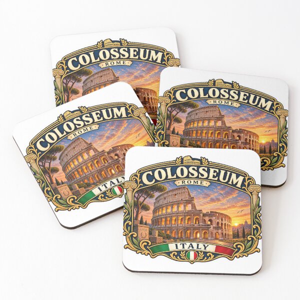 Item preview, Colosseum Rome Vintage Travel Badge | Italy Landmark Retro Souvenir Sticker designed and sold by DreamPaw Studio.