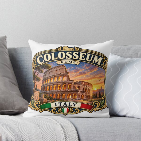 Item preview, Colosseum Rome Vintage Travel Badge | Italy Landmark Retro Souvenir Sticker designed and sold by DreamPaw Studio.