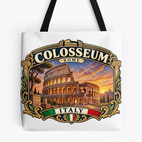 Item preview, Colosseum Rome Vintage Travel Badge | Italy Landmark Retro Souvenir Sticker designed and sold by DreamPaw Studio.