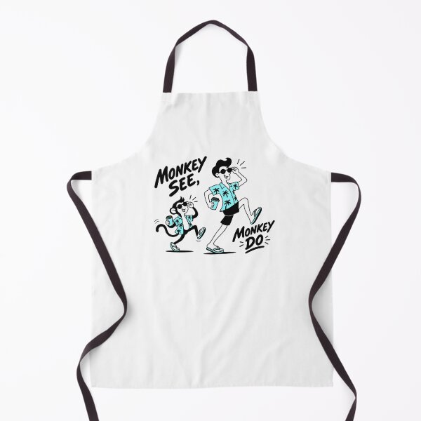 Item preview, Monkey See Monkey Do Funny Idiom Illustration designed and sold by VIVID COLORS CLUB.