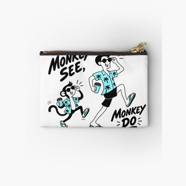 Item preview, Monkey See Monkey Do Funny Idiom Illustration designed and sold by VIVID COLORS CLUB.