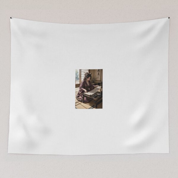 Item preview, Cat Girl Writing on Ancient Scroll designed and sold by CathryneDelamort.
