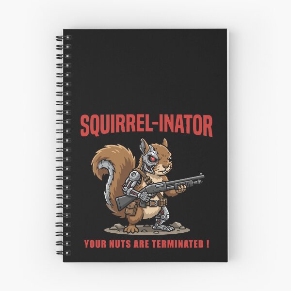 Item preview, Squirrel-Inator - Your Nuts Are Terminated ! Funny Cyborg Squirrel designed and sold by TontikDesign.