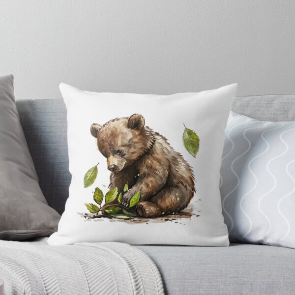 Item preview, Bear Cub | Cute Woodland Animal Watercolor Art designed and sold by Mandayartstudio.