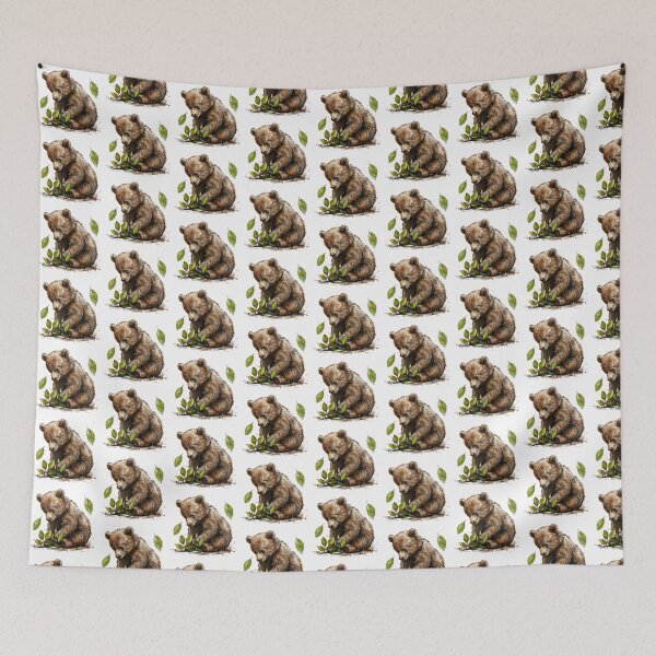Item preview, Bear Cub | Cute Woodland Animal Watercolor Art designed and sold by Mandayartstudio.