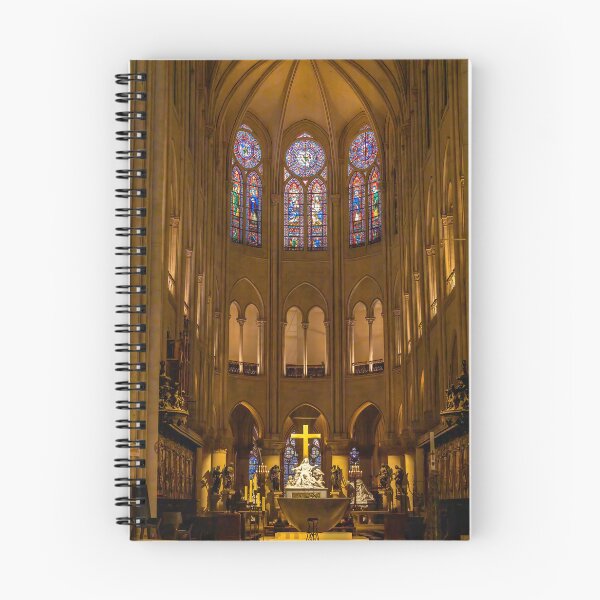 Item preview, Paris, France - Interior of Notre Dame Cathedral with Stained Glass designed and sold by jrtwynam.