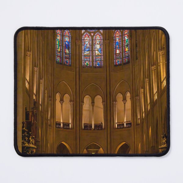 Item preview, Paris, France - Interior of Notre Dame Cathedral with Stained Glass designed and sold by jrtwynam.