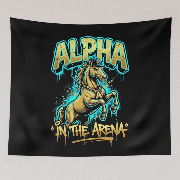 Item preview, Alpha in the Arena — Bold Graffiti Street Horse Tee v2 designed and sold by CornishPixiPony.