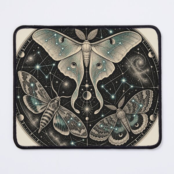 Item preview, Moths as Constellations Vintage Star Chart Engraving designed and sold by Czajnikolandia.