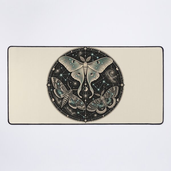 Item preview, Moths as Constellations Vintage Star Chart Engraving designed and sold by Czajnikolandia.
