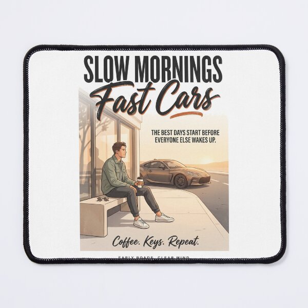 Item preview, Slow Mornings. Fast Cars. | Premium Automotive Streetwear | Coffee & Drive Graphic Tee designed and sold by SAJ Design Studio.