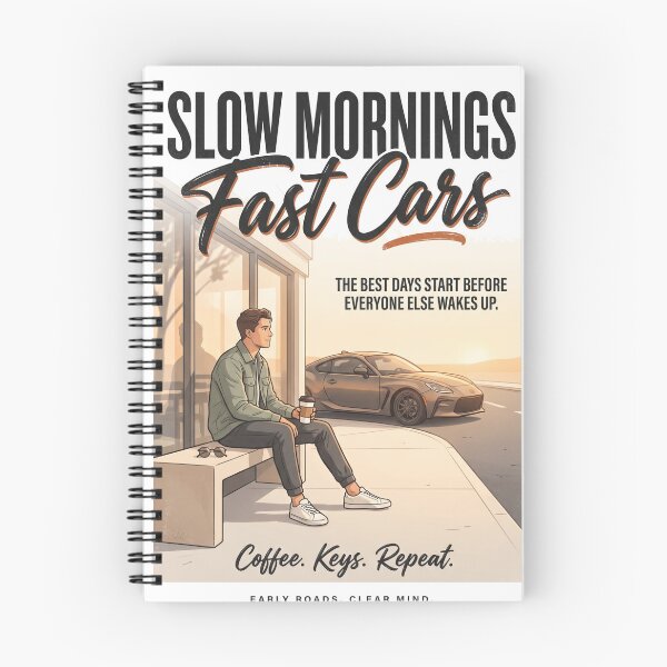Item preview, Slow Mornings. Fast Cars. | Premium Automotive Streetwear | Coffee & Drive Graphic Tee designed and sold by SAJ Design Studio.