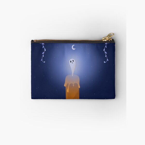 Item preview, Spooky Candle Ghost Under the Moon | Cute Halloween Witchy Night Illustration designed and sold by ☽ Moonroot Cottage ☾.