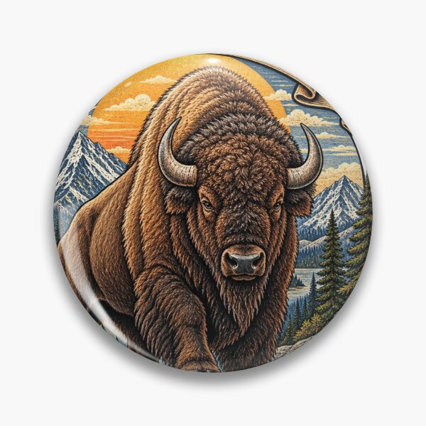 Item preview, American Bison Frontier Wild designed and sold by KrungiT Design .