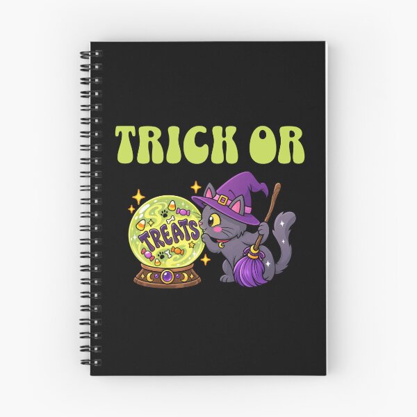 Item preview, Trick or treats, witch cat looking into Crystal ball designed and sold by BritishDelights.