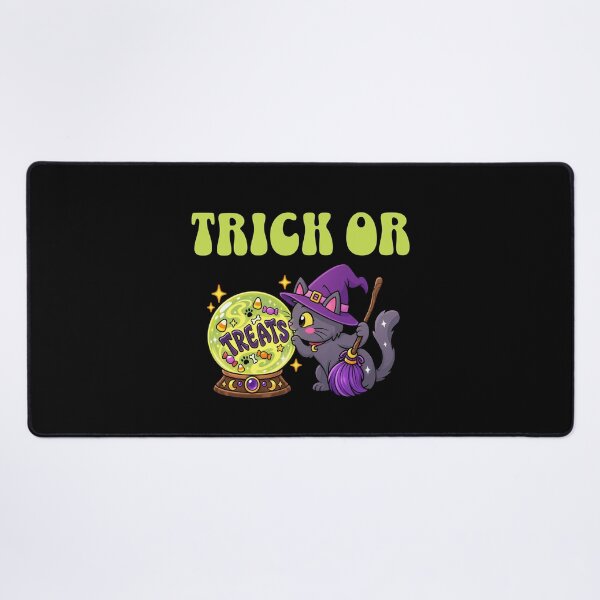 Item preview, Trick or treats, witch cat looking into Crystal ball designed and sold by BritishDelights.