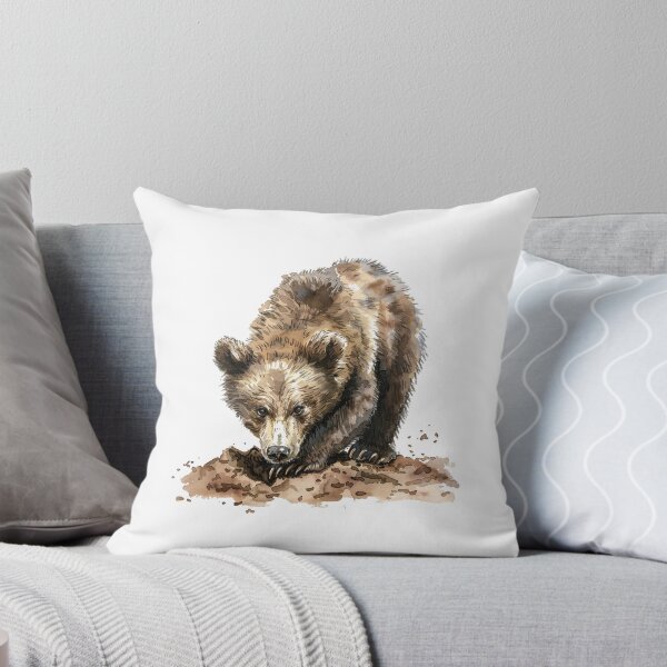 Item preview, Bear Cub | Cute Woodland Animal Watercolor Art designed and sold by Mandayartstudio.