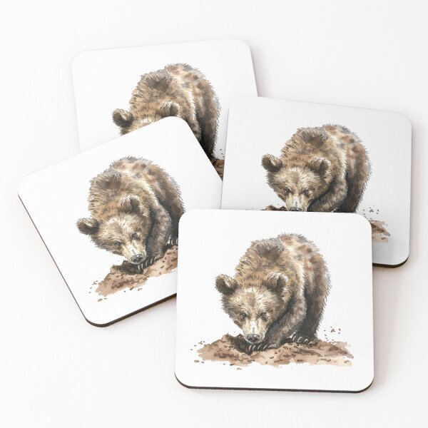 Item preview, Bear Cub | Cute Woodland Animal Watercolor Art designed and sold by Mandayartstudio.