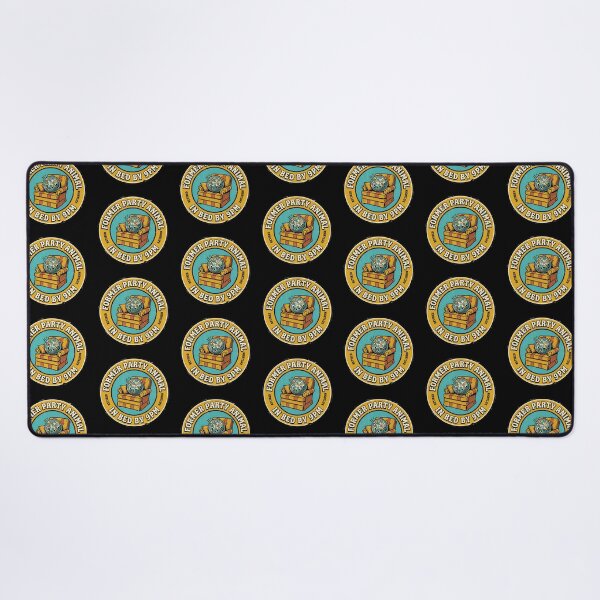 Item preview, Former Party Animal In Bed By 9PM Retro Badge designed and sold by DuckOddity.