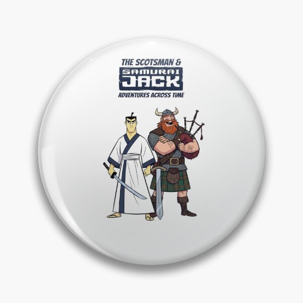 Item preview, Samurai Jack and The Scotsman Cartoon Illustration - Adventures Across Time Fan Art designed and sold by FreakToons.