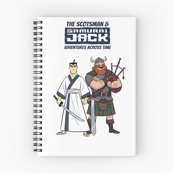 Item preview, Samurai Jack and The Scotsman Cartoon Illustration - Adventures Across Time Fan Art designed and sold by FreakToons.