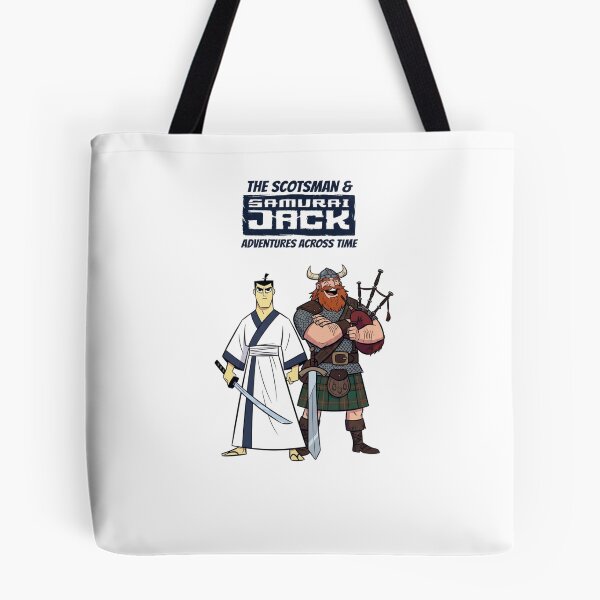 Item preview, Samurai Jack and The Scotsman Cartoon Illustration - Adventures Across Time Fan Art designed and sold by FreakToons.