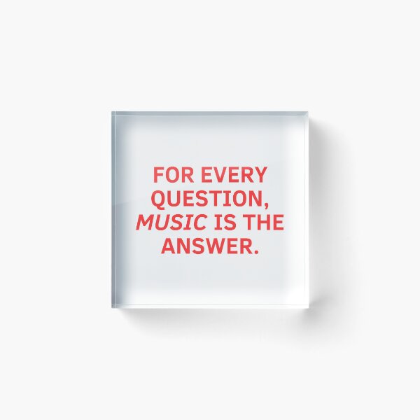 Item preview, Music Is The Answer Red Typography designed and sold by eMKa82.