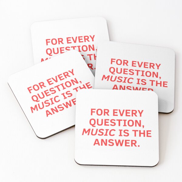 Item preview, Music Is The Answer Red Typography designed and sold by eMKa82.