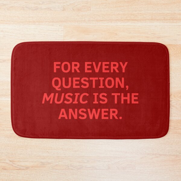 Item preview, Music Is The Answer Red Typography designed and sold by eMKa82.