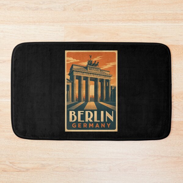 Item preview, Vintage Berlin Germany Travel Art – Retro City Skyline Souvenir designed and sold by AMICO77.