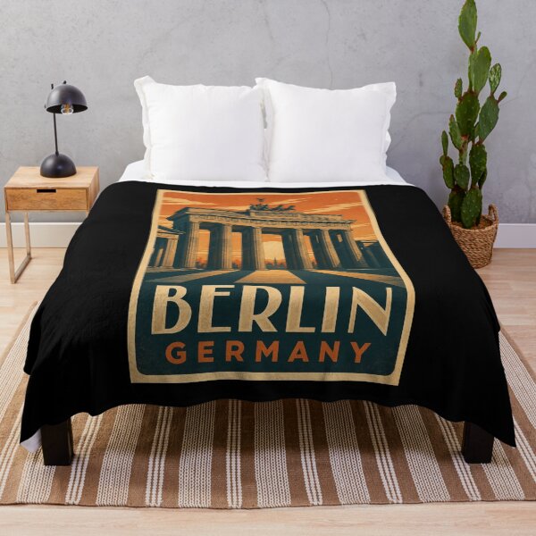 Item preview, Vintage Berlin Germany Travel Art – Retro City Skyline Souvenir designed and sold by AMICO77.