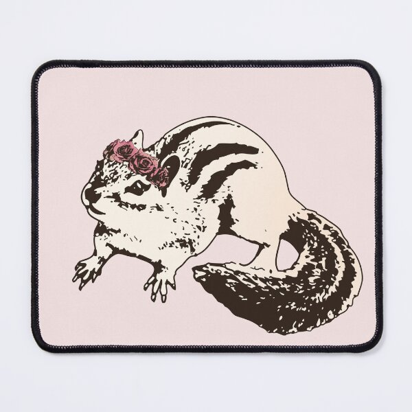 Item preview, Flower Princess - Sepia-Toned Chipmunk with Floral Crown designed and sold by LittleMissTyne.