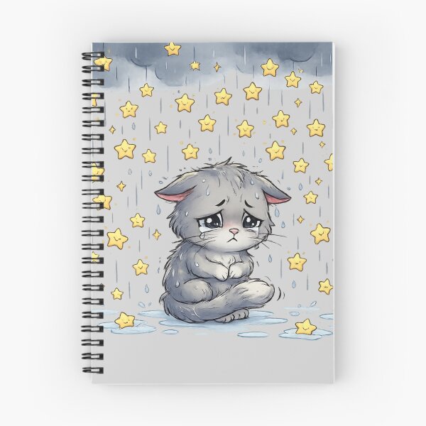 Item preview, Sad Kitten Under a Rain of Stars designed and sold by lungpleecha.