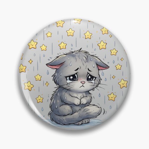 Item preview, Sad Kitten Under a Rain of Stars designed and sold by lungpleecha.
