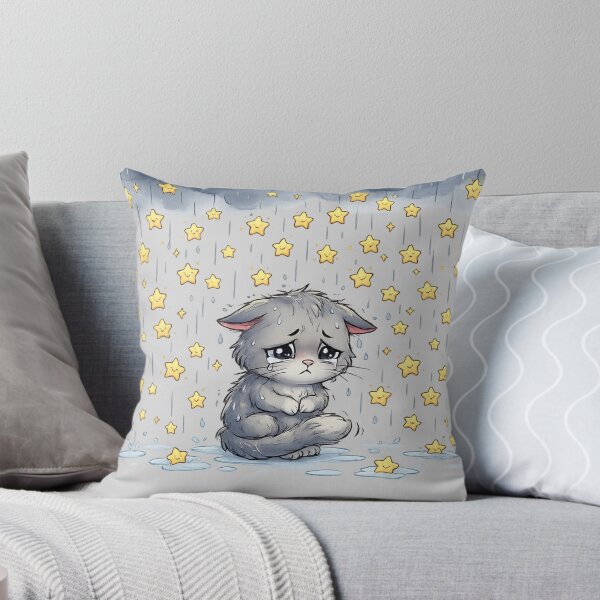 Item preview, Sad Kitten Under a Rain of Stars designed and sold by lungpleecha.