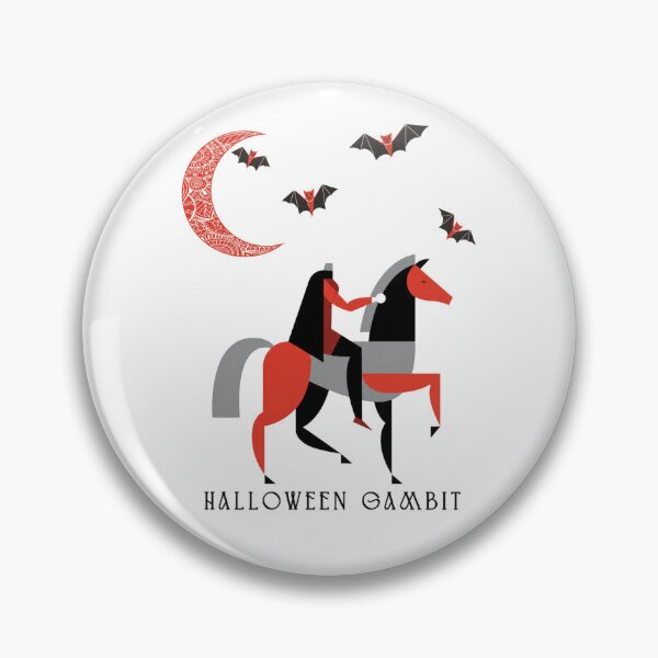 Item preview, Halloween Gambit Headless Horseman Chess Graphic Art designed and sold by PawnChain.