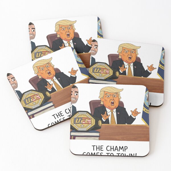 Item preview, Donald Trump UFC Championship Belt Cartoon - The Champ Comes To Town Art designed and sold by annaarthk.