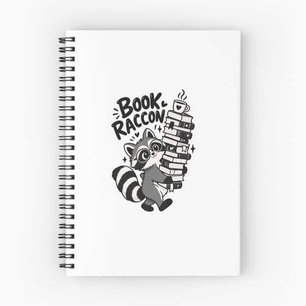 Item preview, Reading Raccoon | " BOOK RACCON " | Librarian Gift | Bookworm Animal designed and sold by AZ Atelier.