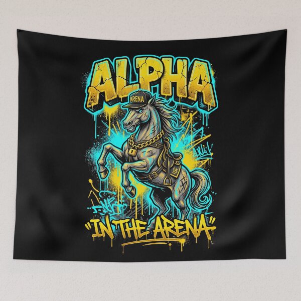 Item preview, Alpha in the Arena — Bold Graffiti Street Horse Tee v4 designed and sold by CornishPixiPony.