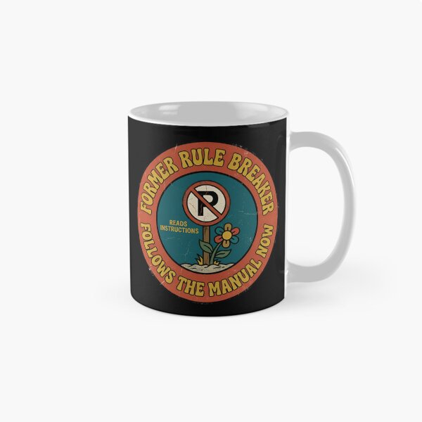 Item preview, Former Rule Breaker Follows Manual Vintage Badge designed and sold by DuckOddity.