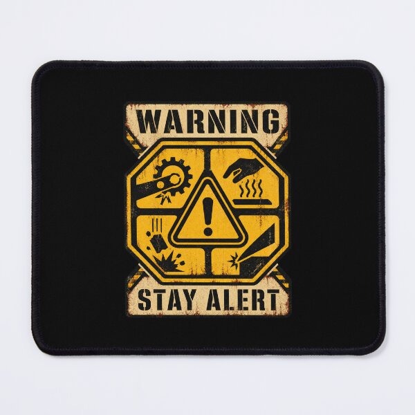Item preview, Warning Symbols Industrial Hazard Signs – Distressed Caution Graphic designed and sold by AMICO77.
