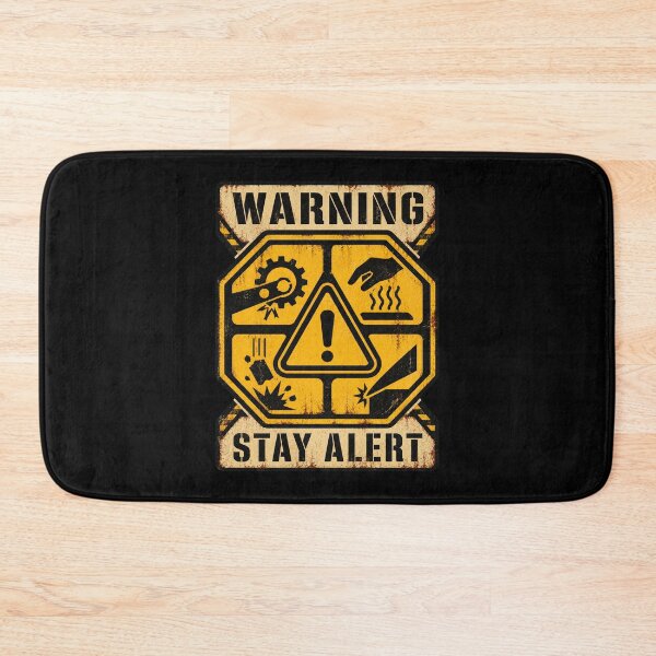 Item preview, Warning Symbols Industrial Hazard Signs – Distressed Caution Graphic designed and sold by AMICO77.