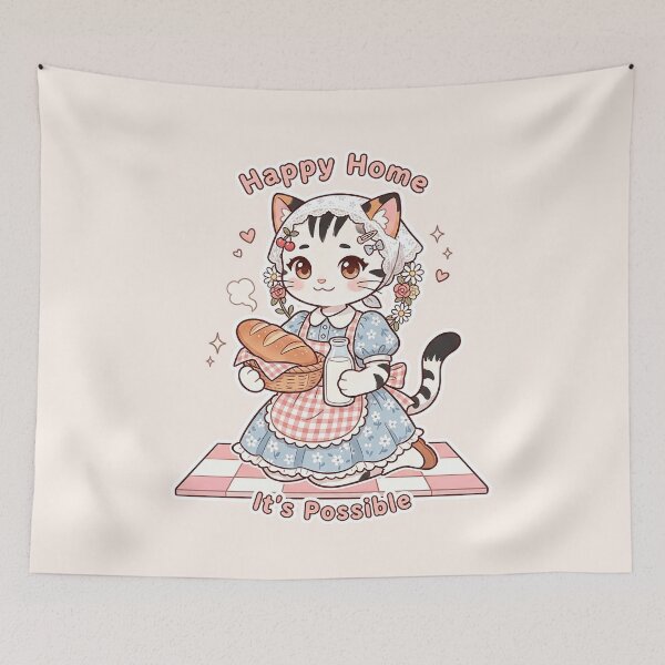 Item preview, Kawaii Cat Baker: Happy Home It's Possible - Tradwife neko Milk designed and sold by CuteKats.